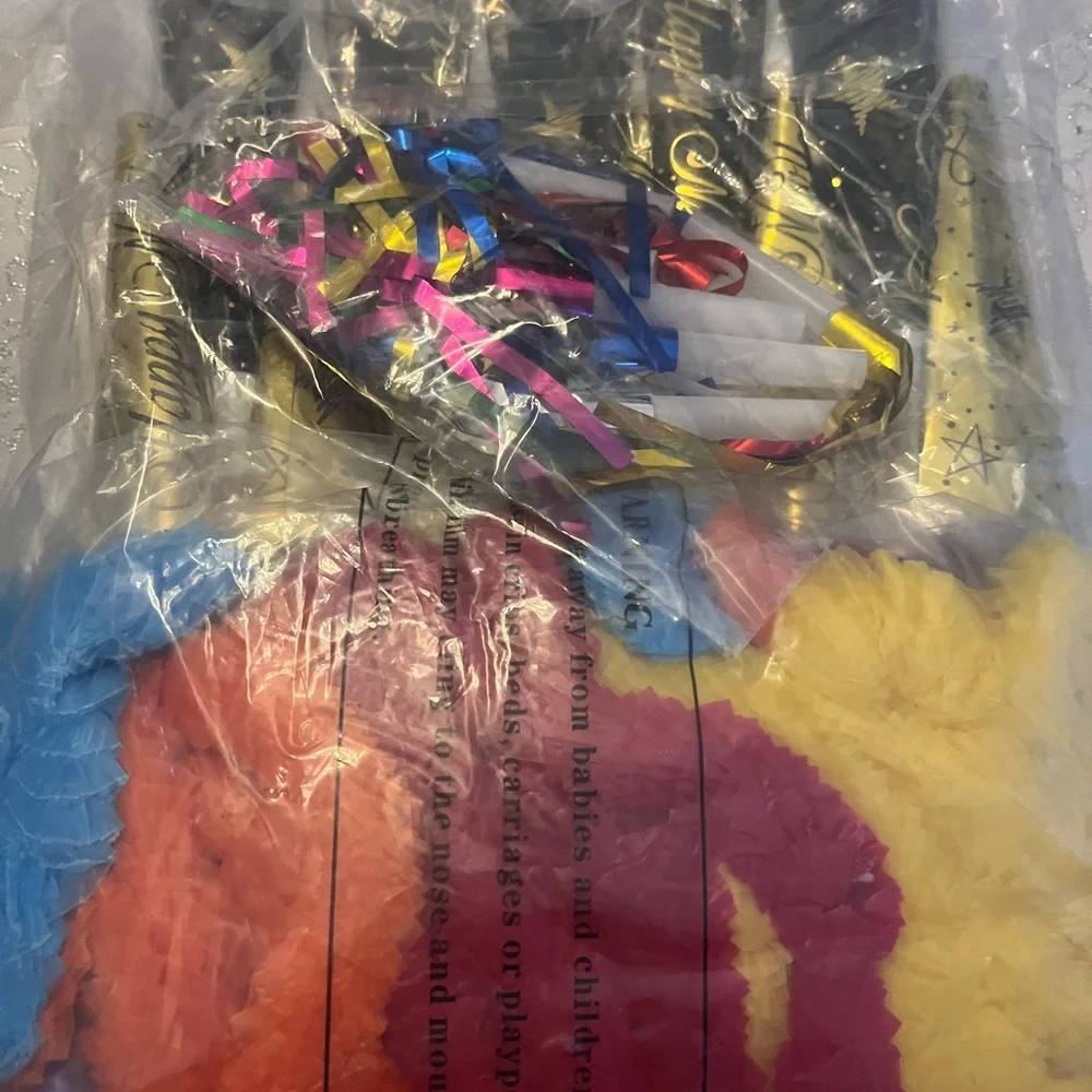 Colorful New Year Party Supplies Set
